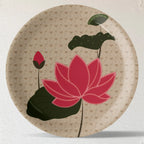 Lotus: Symbol of Beauty and Purity floral leaf plate - Harshita Craft