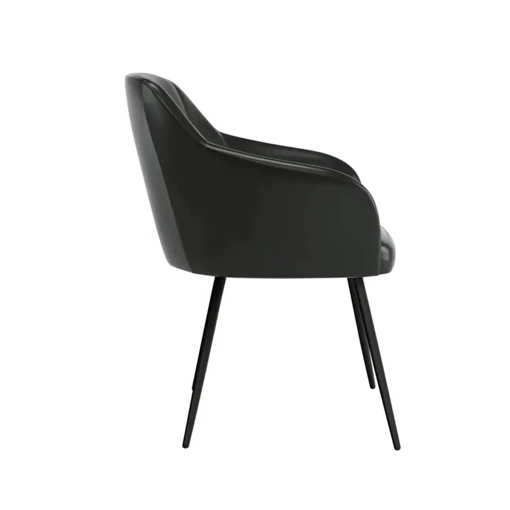 Aesthetic Black Velvet Accent Armchair DECORMANTRA