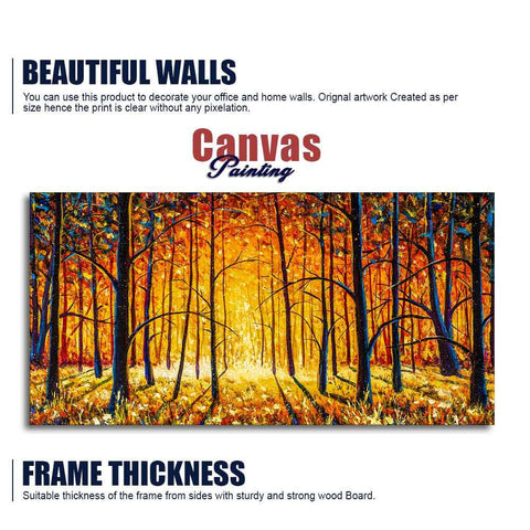 Forest in Autumn Premium Wall Painting - Decor Mantra 