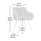 Aesthetic Black Velvet Accent Armchair DECORMANTRA