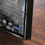 Beautiful Lake View Scenery Wall Painting of 2 Pieces Floating Frame - Decor Mantra 