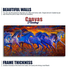 Seven Horses Running Canvas Wall Painting - Decor Mantra 