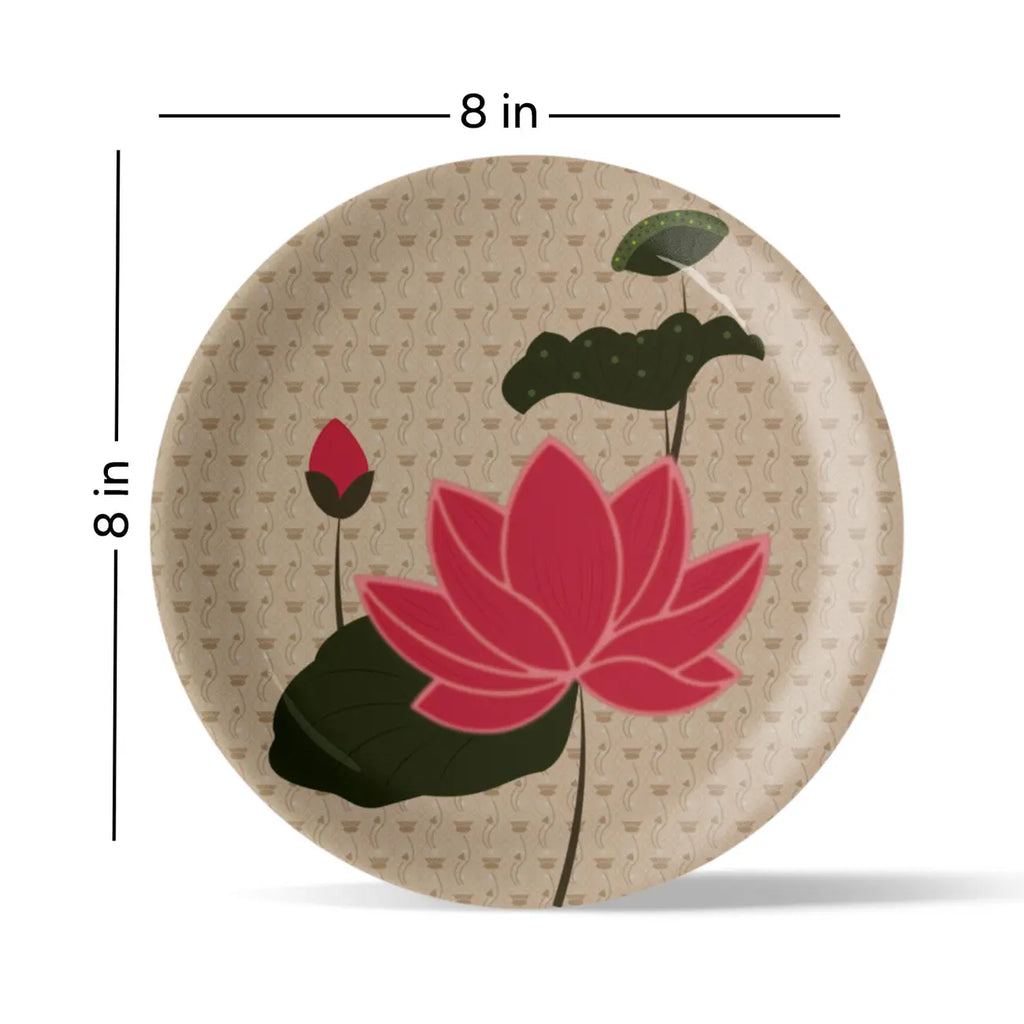 Lotus: Symbol of Beauty and Purity floral leaf plate - Harshita Craft
