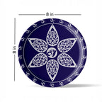 Elegant Blue Pottery flower Art for Every Space Wall Plate - Harshita Craft