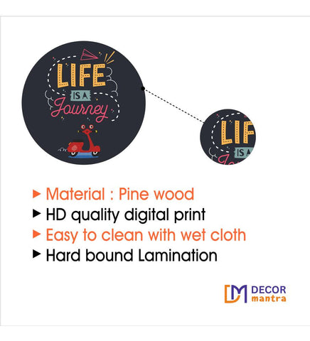 Decorative MDF Wooden Wall Hanging Decoration Item For Home | Office | Gifts |Modern Wall Artworks Items | Wall Art | Living Room | Bedroom |Quotes Decor Item (WPS_140N) Pack of 11 Pieces - Decor Mantra 