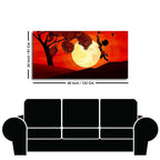 Girl Catching Bird Premium Wall Painting DECORMANTRA
