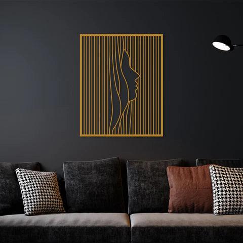 Girl Face Metal Wall Art - Decor Mantra 