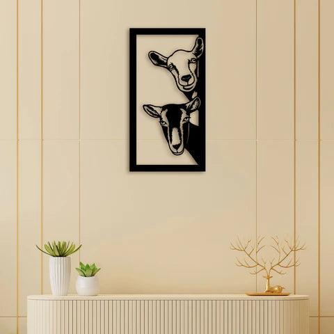 Goat Family Metal Wall Art - Decor Mantra 