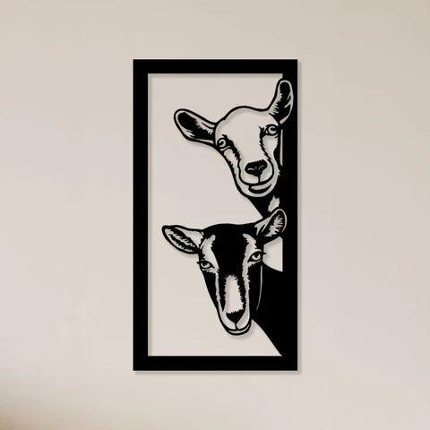 Goat Family Metal Wall Art - Decor Mantra 
