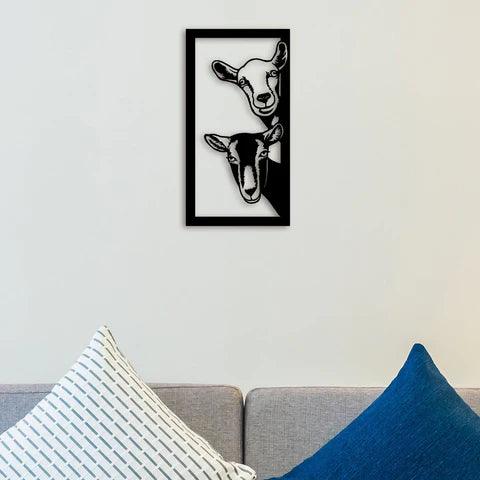 Goat Family Metal Wall Art - Decor Mantra 