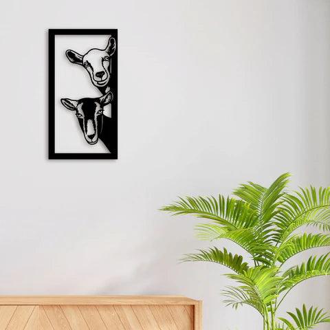 Goat Family Metal Wall Art - Decor Mantra 