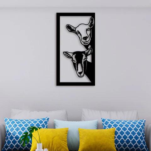 Goat Family Metal Wall Art - Decor Mantra 