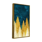 Golden Abstract Tree Premium Canvas Wall Painting DECORMANTRA