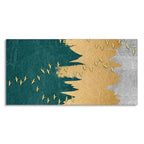 Golden Birds Flying Luxurious Art Premium Wall Painting Decor Mantra