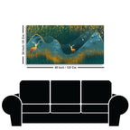 Golden Deer Modern Abstract Art Wall Painting Decor Mantra