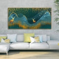 Golden Deer Modern Abstract Art Wall Painting DECORMANTRA