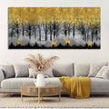 Golden Deer in Dark Forest Canvas Wall Painting DECORMANTRA