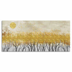 Golden Leaf Trees Canvas Wall Painting DECORMANTRA