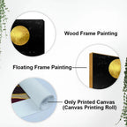 Golden Mountain lines Art Premium Canvas Wall Painting DECORMANTRA