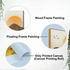Golden Mountains and Birds Scenery Canvas Wall Painting Decor Mantra