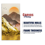 Golden Mountains and Birds Scenery Canvas Wall Painting Decor Mantra