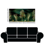 Golden Trees and Deer Modern Art Premium Wall Painting DECORMANTRA