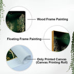 Golden Trees and Deer Modern Art Premium Wall Painting DECORMANTRA