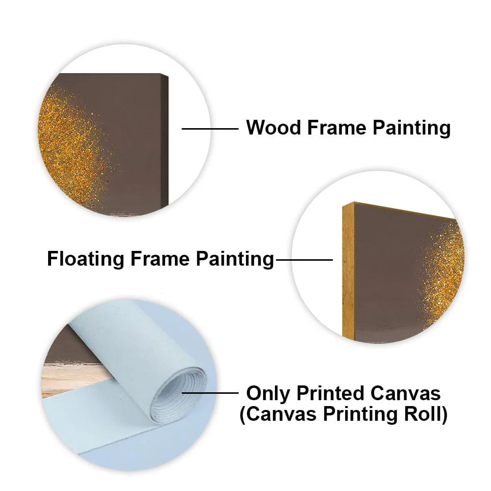Golden Tree with Elements of gold textures Wall Painting DECORMANTRA