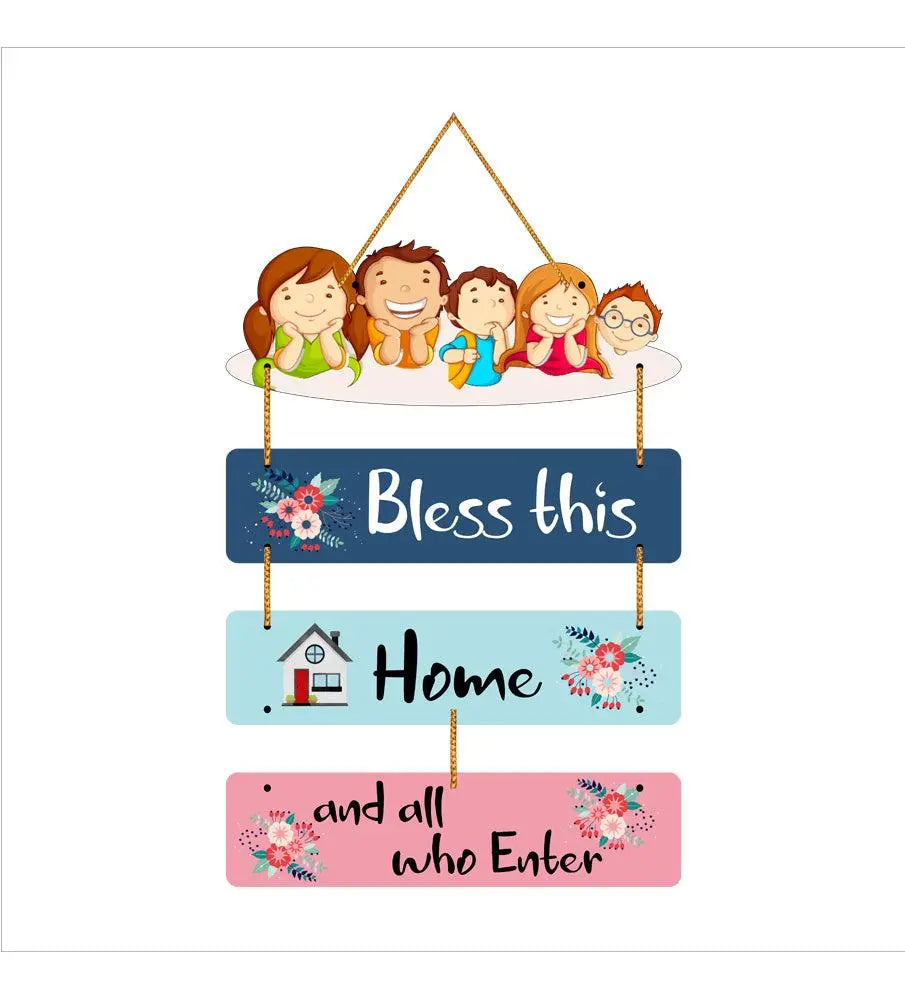 Home Quote Decorative Wall Art Wooden Wall Hanger for Living Room | Bedroom | Gift | Wall Hanging For Home Decoration | Art Piece For Room Decor |Canvas Painting (WH_6902N), Set of 4 - Decor Mantra 