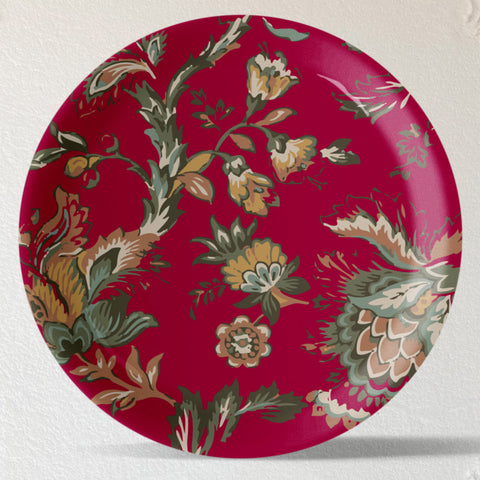 Ethnic Floral Wall Plates Sets of 4