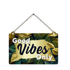 Good Vibes Only Wooden Wall Hanging for Home Decor | Office | Gift | Bedroom | Decoration Items for Living Room | Motivatonal Quote | Artworks Wall Hanging | Wooden Decorative Item - Harshita Craft