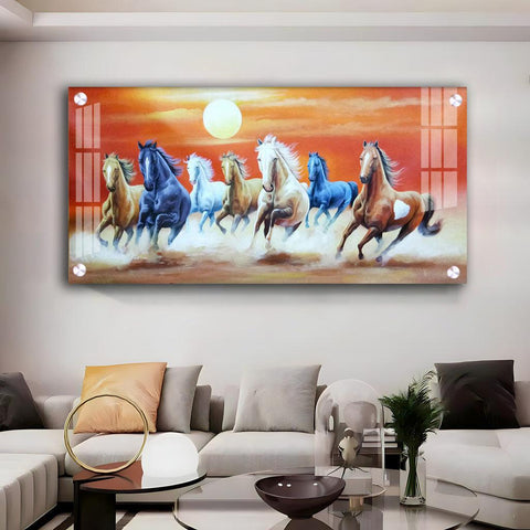 Horses in Motion Premium Acrylic Horizontal Wall Display - Decor Mantra 