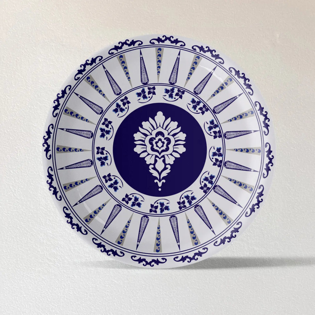 Elegant Blue Pottery Art for Every Space Wall Plate - Harshita Craft