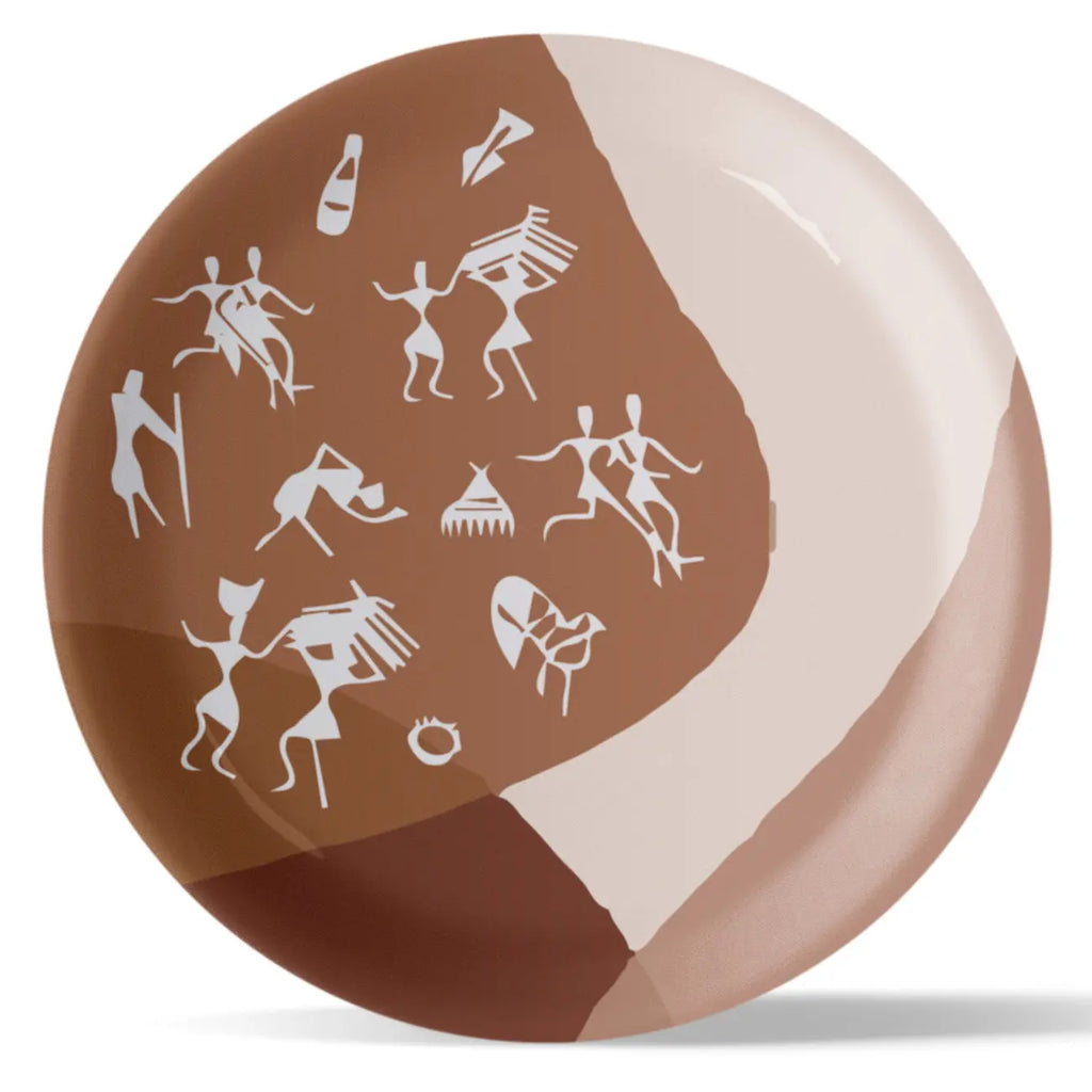 Modern Warli Tradition Wall Plate - Harshita Craft