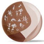 Modern Warli Tradition Wall Plate - Harshita Craft