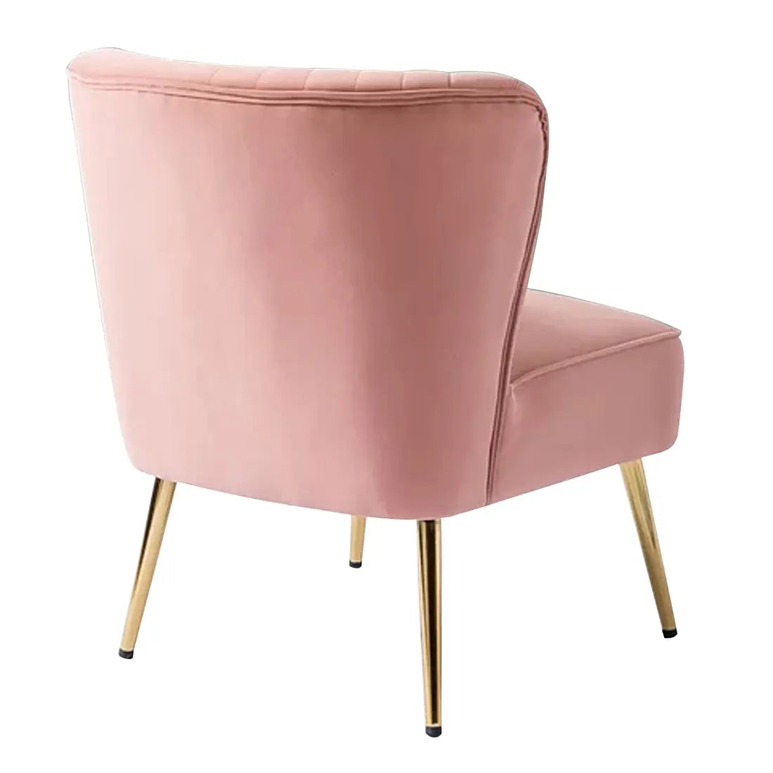 Classic Style Curved Back Pink Velvet Accent Chair DECORMANTRA
