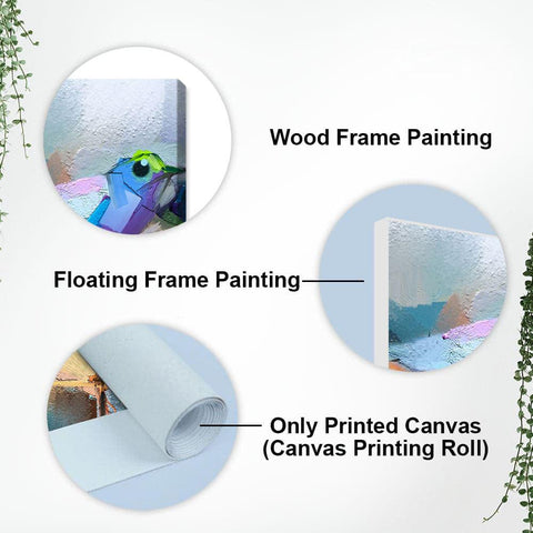 Abstract Colorful Bird and Flower Canvas Wall Painting - Decor Mantra 