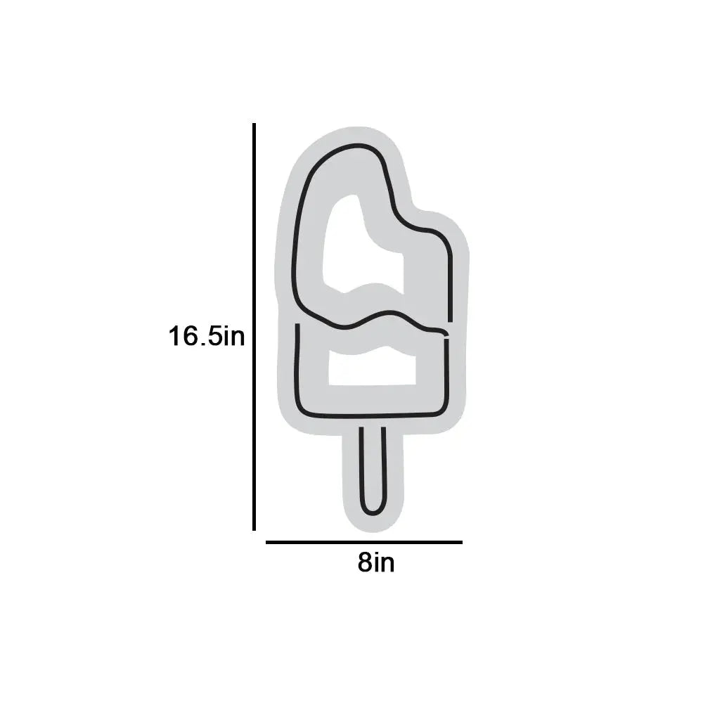 Ice Cream Stick Pink & White LED Neon Light DECORMANTRA