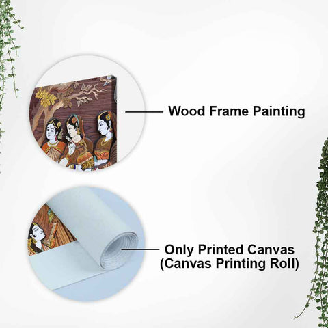 Radha Krishna Rasleela Large Canvas Wall Painting