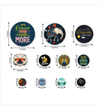 Decorative MDF Wooden Wall Hanging Decoration Item for Home | Office | Gifts | Modern Artworks Art Items | Livingroom, Bedroom | Quotes Decor (WPS_148N) Pack of 11 Pieces - Decor Mantra 