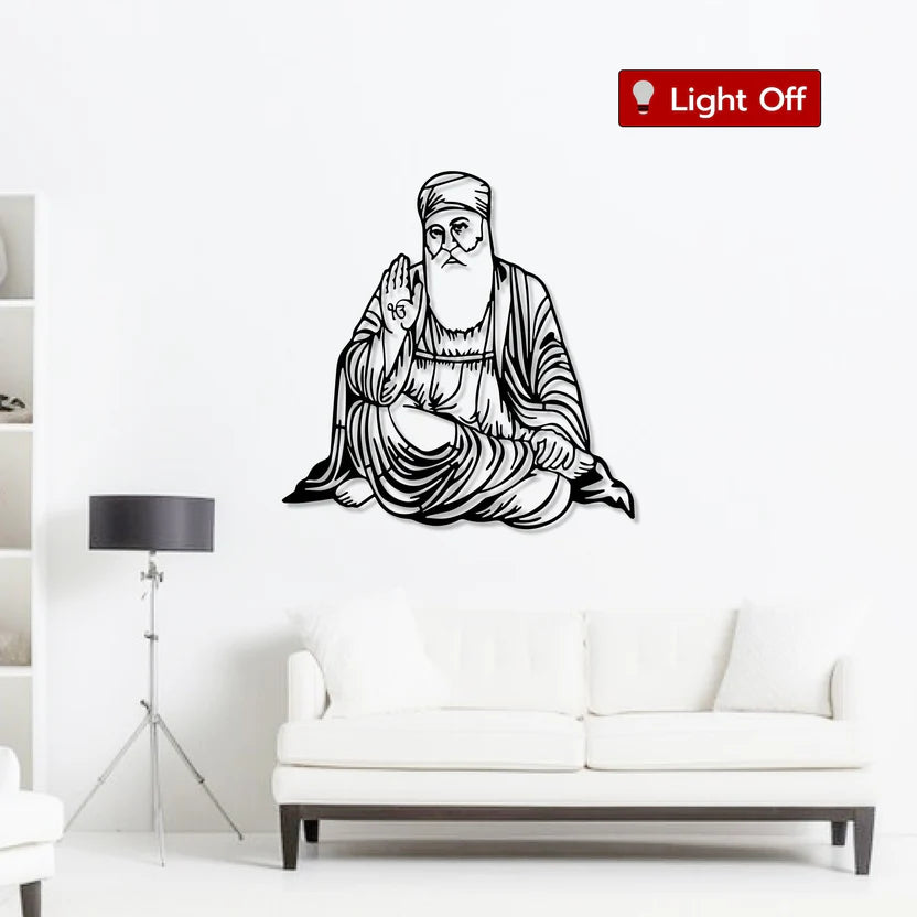 Guru Nanak Ji Metal Wall Art