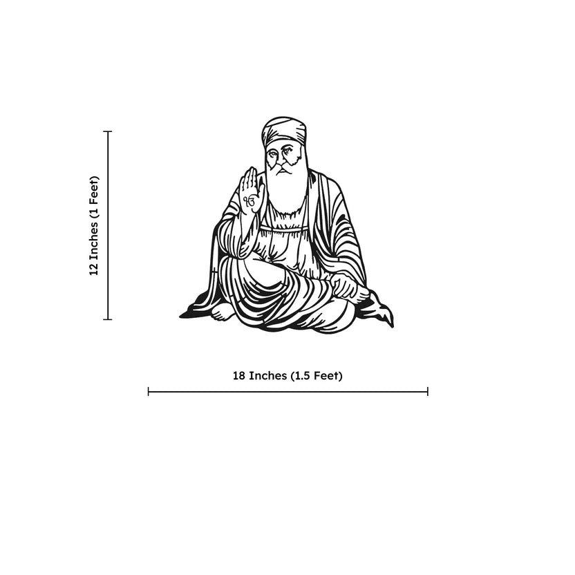 Guru Nanak Ji Metal Wall Art