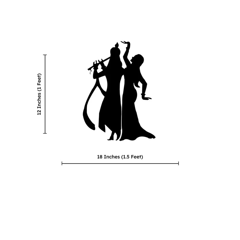 Radha Krishna Metal Wall Art 