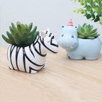 Zebra Shape Resin Planter Pot