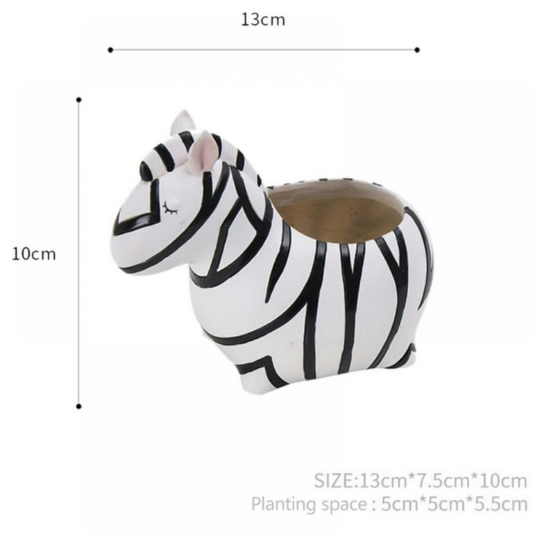 Zebra Shape Resin Planter Pot