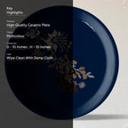 Classic Floral Wall Plates Sets of 4 - Harshita Craft
