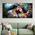 Divine Luster Painting of Radha Krishna Canvas Wall Painting - Harshita Craft