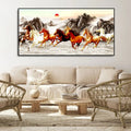 Beautiful Running Horses at Sunset Premium Canvas Wall Painting Decor Mantra