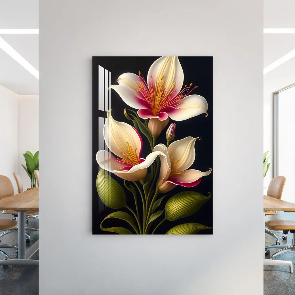 Jasmine Flower Acrylic Wall Art DECORMANTRA