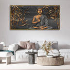 Lord Buddha Sitting Canvas Wall Painting - Decor Mantra 